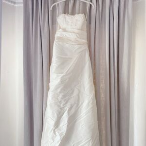 Elegant Strapless White Gown